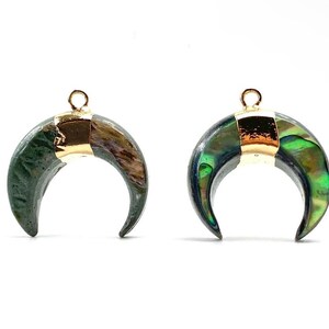 Crescent Abalone Mother of Pearl Charm Sku#M765
