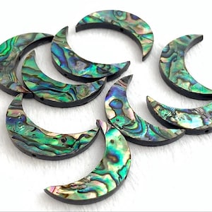Abalone Mother of Pearl Moon Charm Sku#M1230