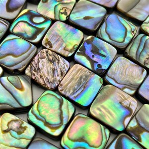 Square Abalone Mother of Pearl Charm Sku#M1011-2