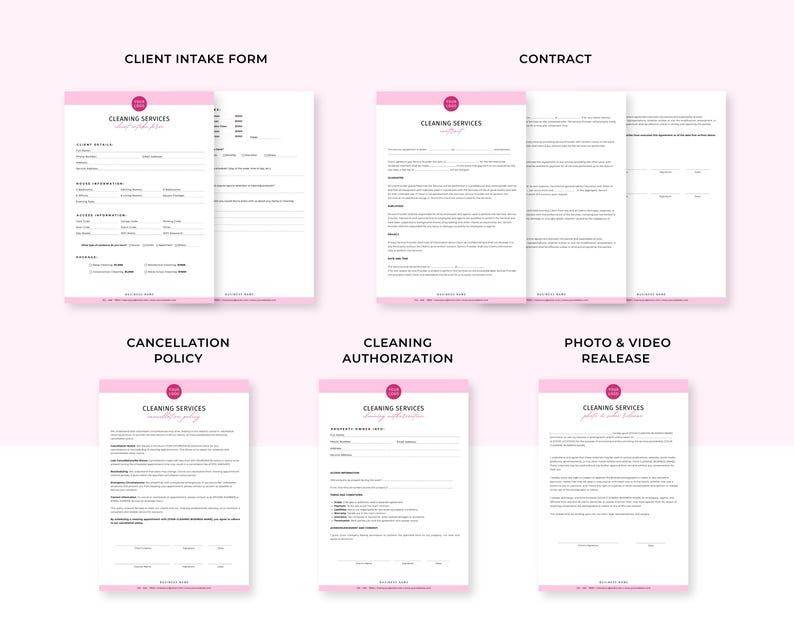 Komplettpaket für Reinigungsunternehmen, Reinigungsformulare, Logo, Servicevertrag, Flyer für Reinigungsunternehmen, Visitenkarten für Reinigungsunternehmen, Social-Media-Kanäle für Reinigungsunternehmen Bild 5