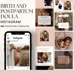 Birth and Postpartum Doula IG Post Template, Birth and Postpartum Professionals, Birth Doula, Birth Worker, Birth School, Postpartum Support