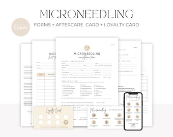Microneedle Form, Microneedle Consent, Microneedling Aftercare, Facial Consent Form, Microneedling Care, Microneedling Forms, Esthetics Form