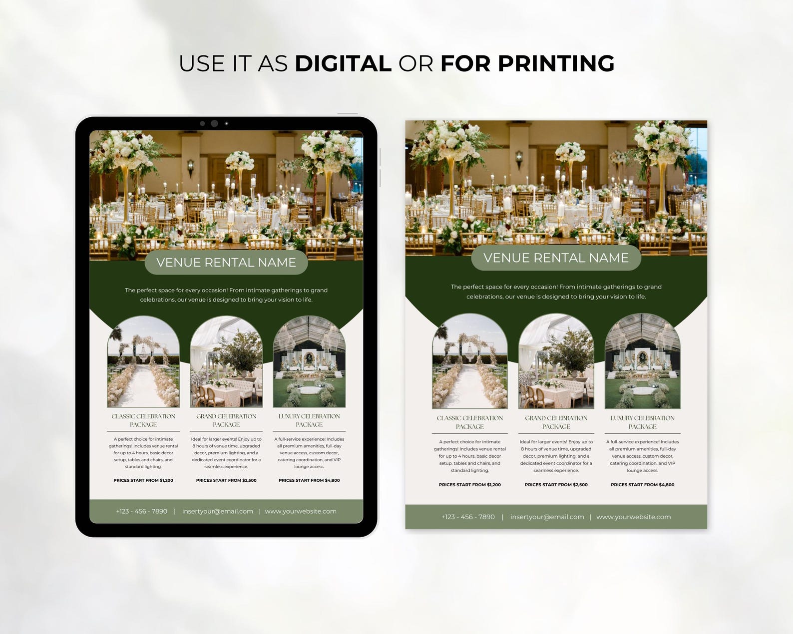 Event Venue Rental Flyer Template, Rental Flyers, Venue Rental, Venue ...