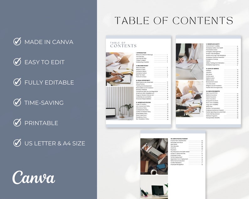 Employee Handbook Template | Training Manual Template | Employee ...