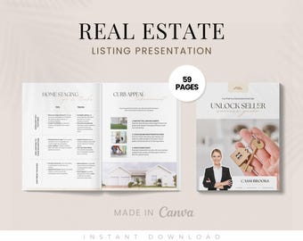 Presentación de anuncios inmobiliarios 1, marketing inmobiliario, consulta de anuncios, plantilla de presentación para compradores y vendedores, Canva