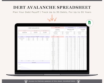 Debt Payoff Tracker Google Sheets Debt Spreadsheet Debt Payment Tracker Debt Free Planner Debt Calculator Debt Tracker Budget Spreadsheet