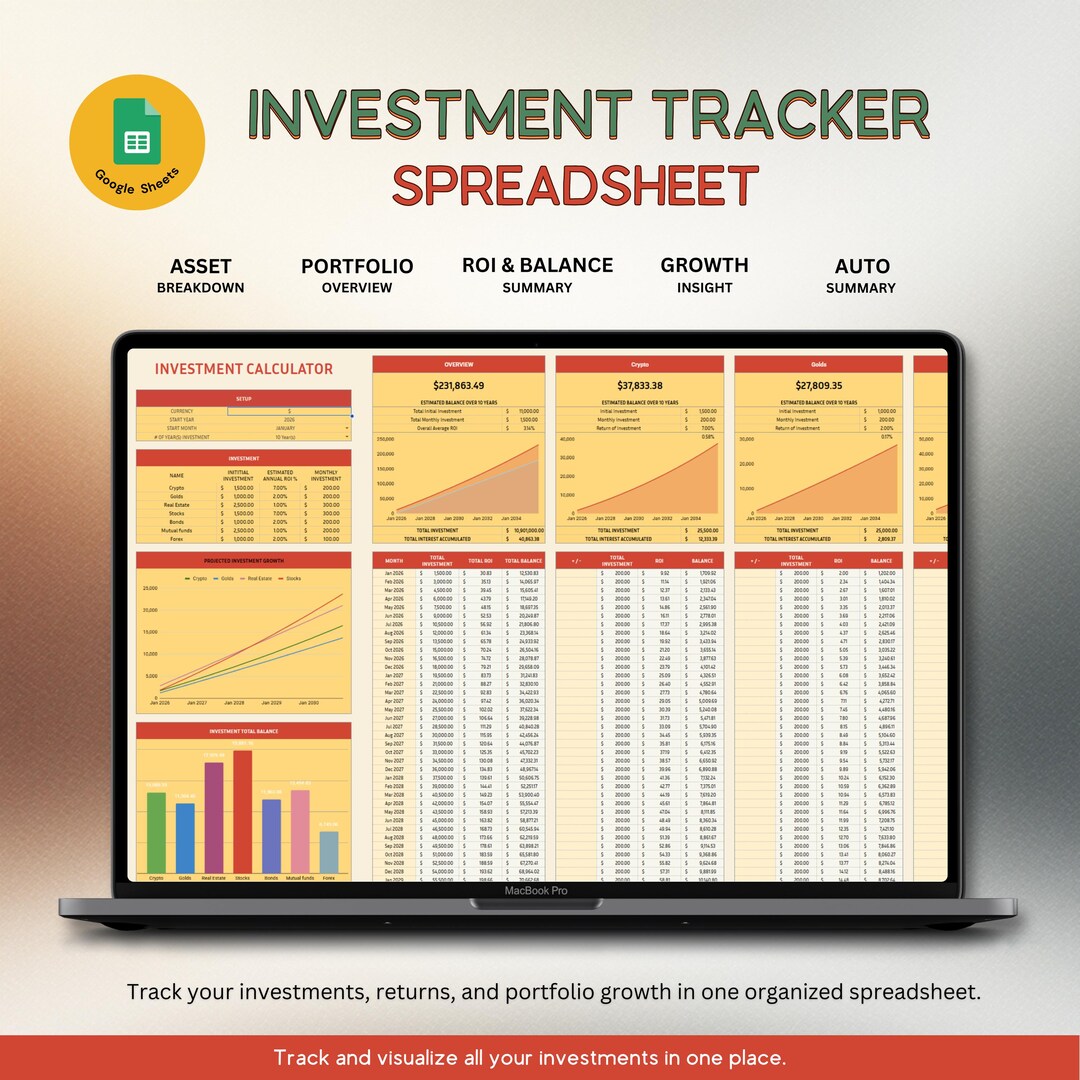 Investment Tracker Stock Portfolio Spreadsheet Google Sheets Trading ...