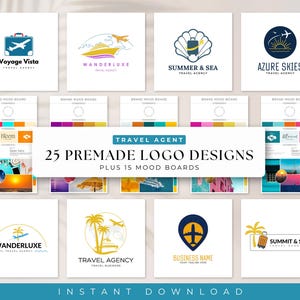 Customizable Travel Logo, Travel Agency Logo, Travel Logo Business, Travel Agent Branding, Vacation Globe Tour Travel Advisor Journey Logo