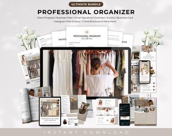 Paquete de plantillas para organizadores profesionales, propuestas para clientes y plantillas de marketing.