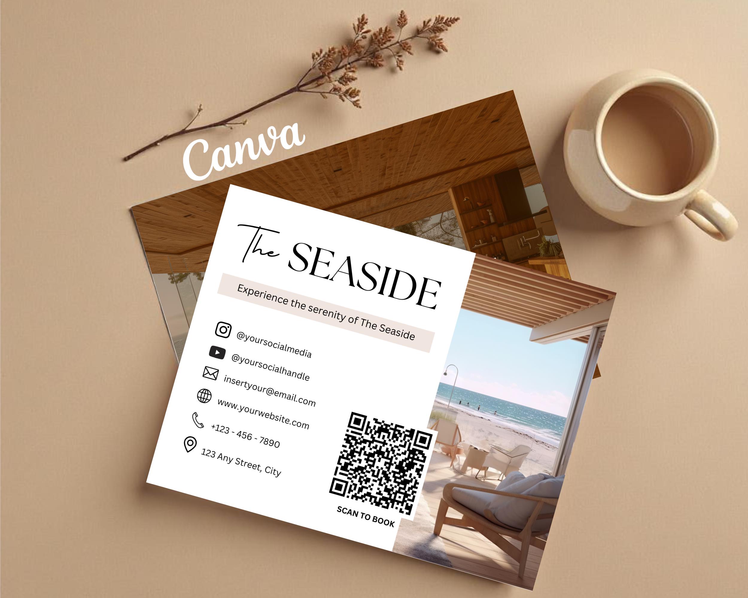 Modelo de cartão de visita com código QR Airbnb, modelo Airbnb, modelo  Canva de cartão de visita Airbnb, cartão Airbnb para pequenas empresas,  aluguel de férias - Etsy Portugal