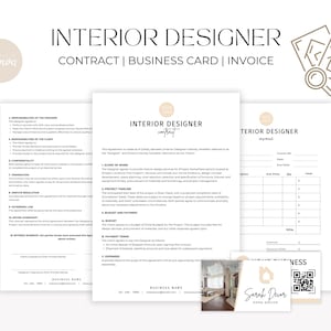 Interior Designer Client Contract, Interior Design Services Agreement, Client-Designer Agreement Template, Interior Decorating Contract