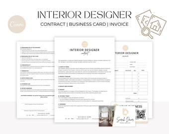 Interior Designer Client Contract, Interior Design Services Agreement, Client-Designer Agreement Template, Interior Decorating Contract
