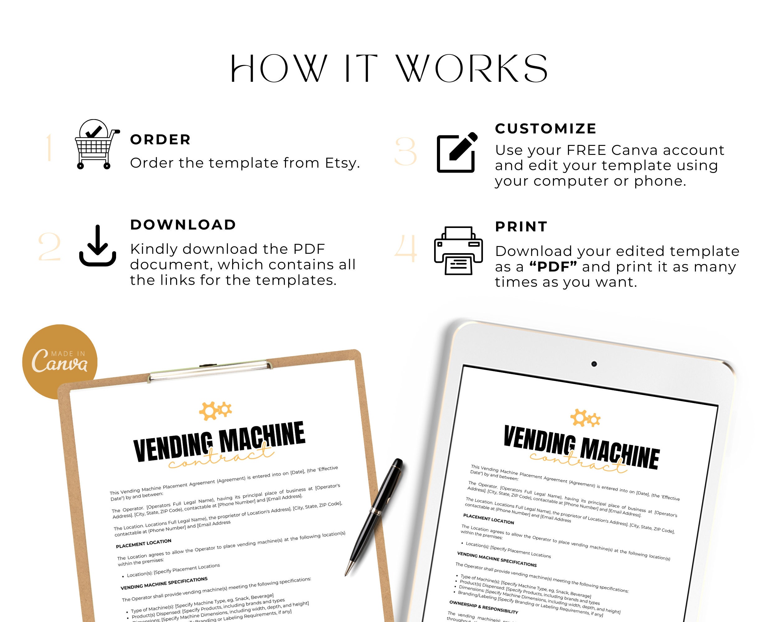Vending Machine Contract, Vending Machine Services Agreement Template