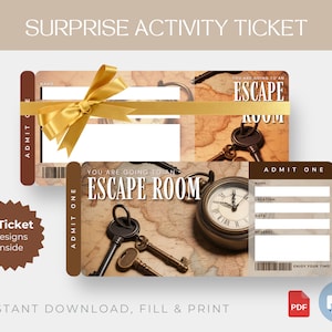 Digitales Überraschungsgeschenk, Escape Room Ticket, Überraschungsticket, Escape Room Gutschein