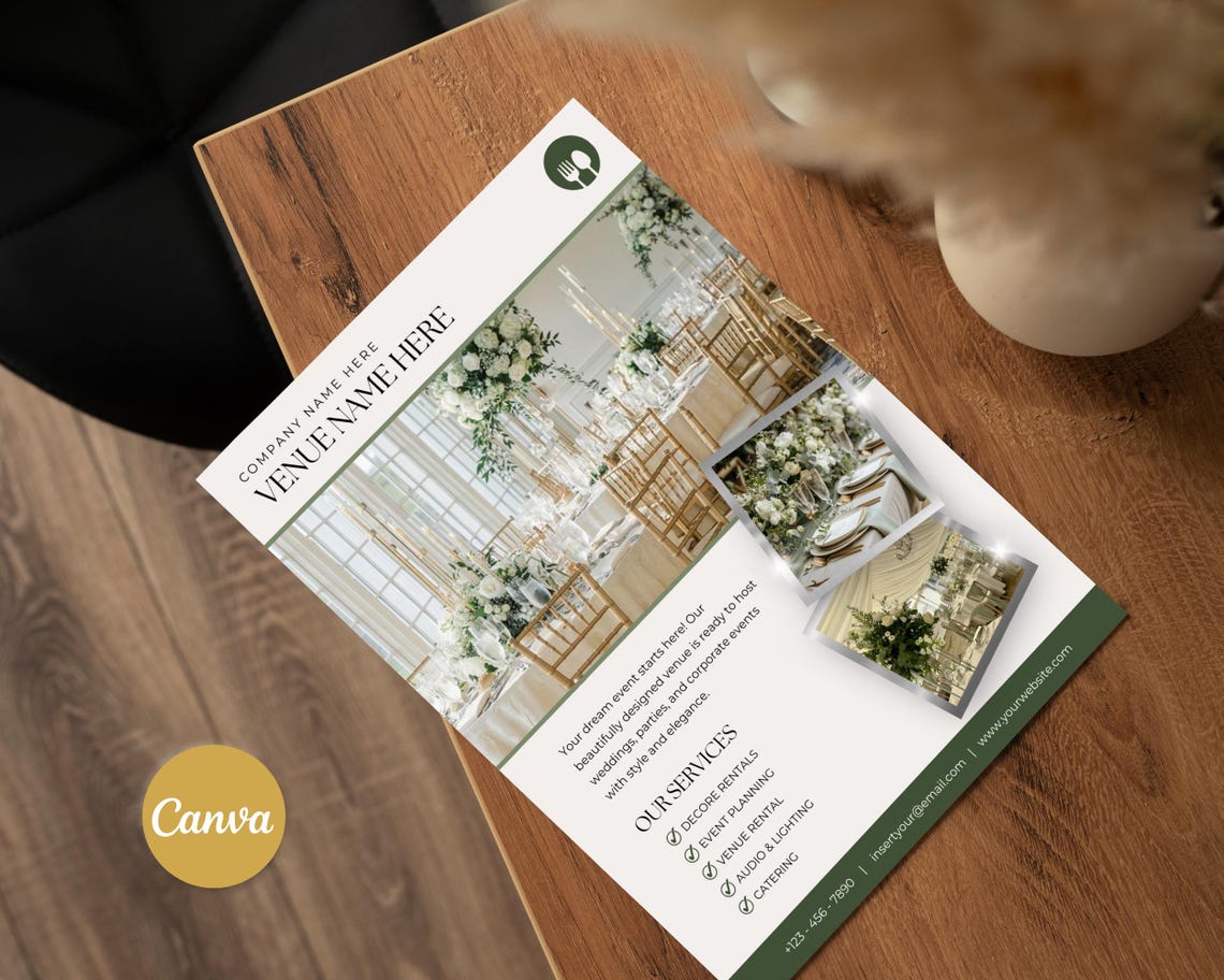 Event Venue Rental Flyer Template, Rental Flyers, Venue Rental, Venue ...