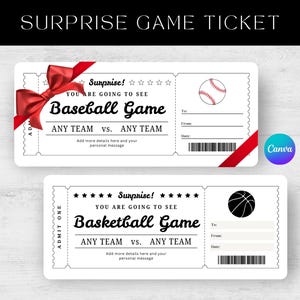 Jedes Sport-Event-Geschenk-Stub-Geschenk-Souvenir, Printable sofortiger Download, Geschenk-Eintrittskarten Geburtstag Jahrestag, Fußball Baseball Basketball