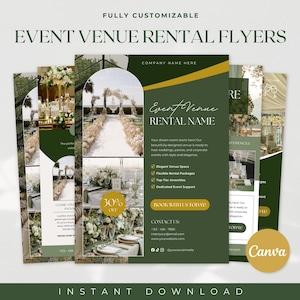 Printable Event Venue Rental Flyer, Editable Venue Rental Business Flyer Template, Wedding Venue Rental Business, Party Venue Rental Flyer