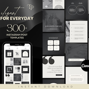 For Everyday IG Posts Templates, Minimalistic Modern Aesthetic Instagram Templates, Social Media Everyday Templates, Customizable In Canva