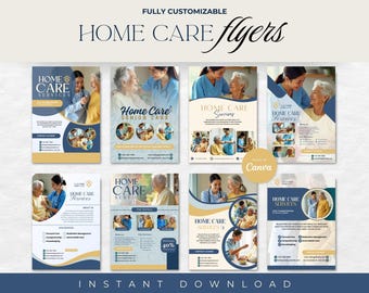 8 Designs Senior Care Services Flyer Template, Home Care Service Flyer, Medical Flyer Template, Family Care Service Flyer, Editable Canva