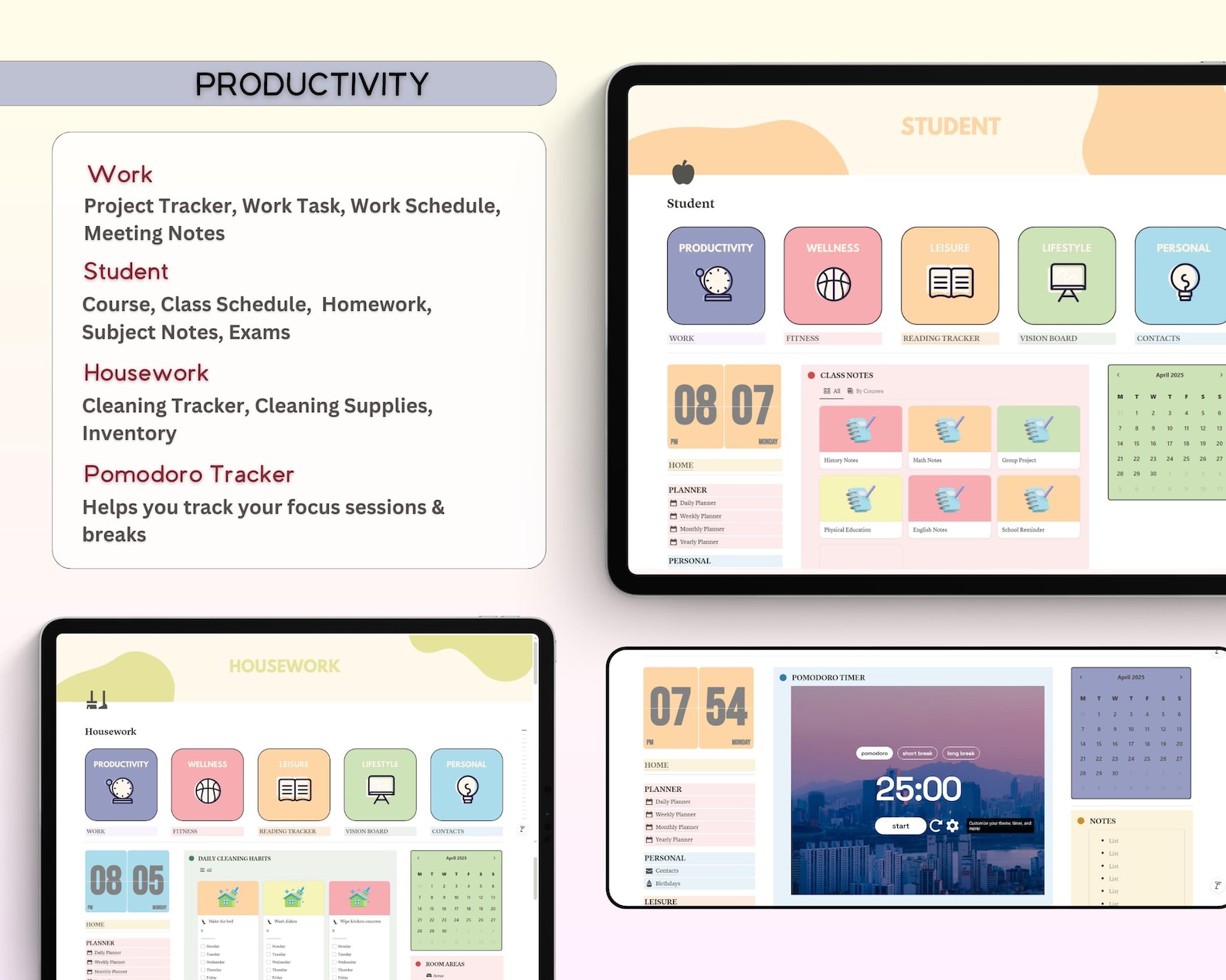 Notion Colorful Table Colorful Ultimate Notion Planner Pre-made Template, the Ultimate Notion ...