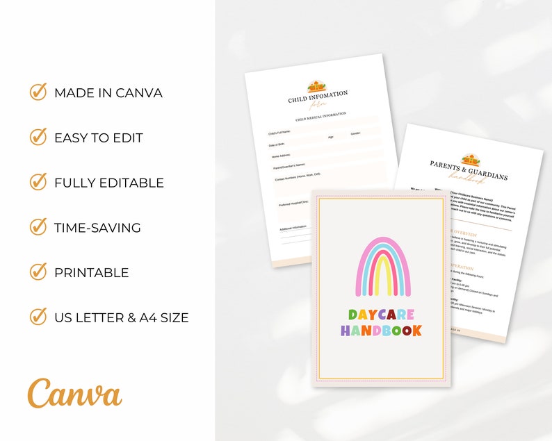 Daycare Starter Kit, Daycare Forms Bundle, Childcare Business Plan, Daycare Start-up Kit Paperwork, Daycare Flyer Template, Daycare Logo image 8