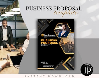 Business Proposal Template, Business Proposal, Project Proposal, Proposal Presentation, Company Project Proposal, Editable Canva Template