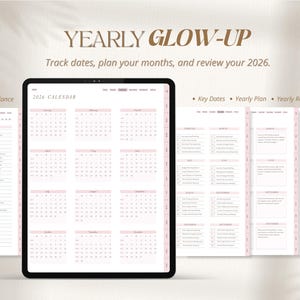 Glow Up Planner 2026, Planificateur de soins personnels, Planificateur esthétique, Planificateur de bien-être, Bien-être, Productivité image 7