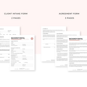 Editable Backdrop Rental Agreement, Party Equipment Rental Contract ...
