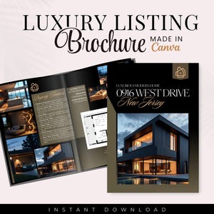 Real Estate Brochure, Property Brochure, Open House Brochure, For Sale Flyer, Listing Flyer, Real Estate Marketing, Brochure Template, Canva