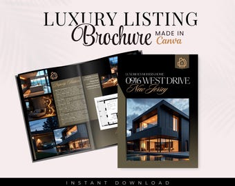 Real Estate Brochure, Property Brochure, Open House Brochure, For Sale Flyer, Listing Flyer, Real Estate Marketing, Brochure Template, Canva
