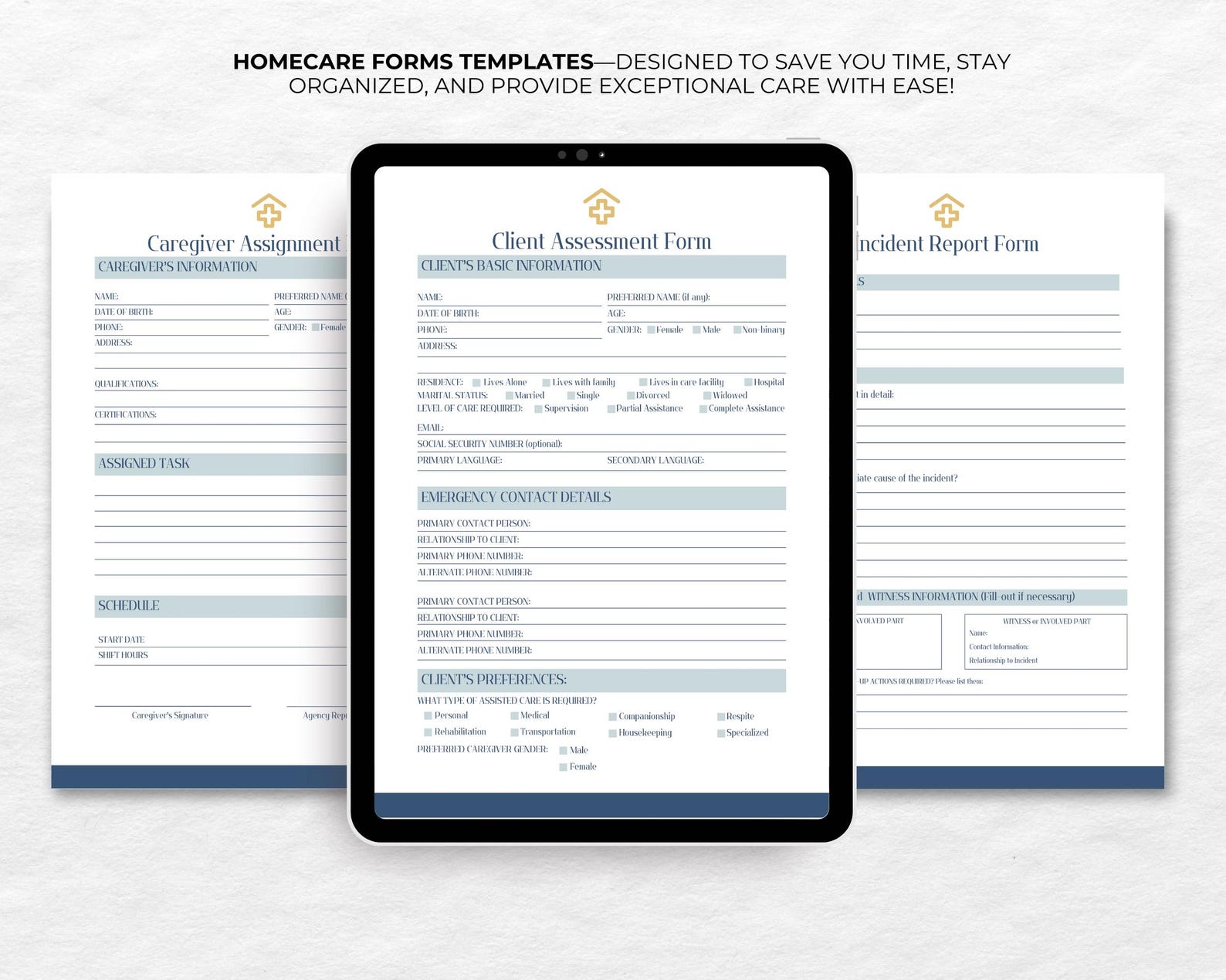 12 CANVA Home Care Business Templates Bundle, Professional Agency Forms ...
