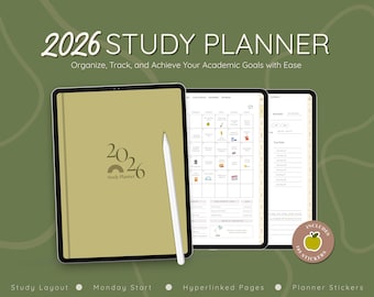 Student Planner, Academic Planner, Study Planner, College Planner, School Planner, Goodnotes, Notability, iPad