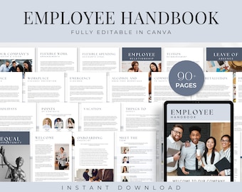 Employee Handbook Template | Training Manual Template | Employee Welcome Packet| Employee Onboarding Template | HR New Hire Onboarding