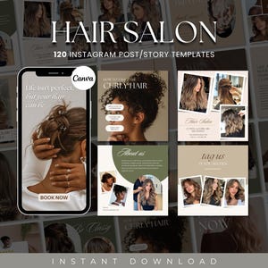 Hair Salon Instagram Post & Story Template, Hairstylist Hairdresser Instagram Template, Hair Salon Instagram, Colouring Specialist Instagram