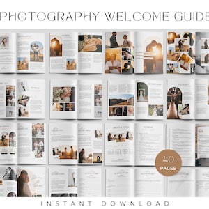 Wedding Photography Welcome Guide | Pricing Guide Template | Photographers Client Guide | Canva Template