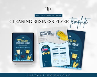 Premade House Cleaning Janitorial Flyer, Cleaning Services Flyer, Flyer Template Design, Professional Cleaning Flyer, Maid Service Flyer