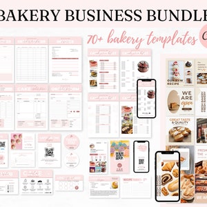 Kit de démarrage pour entreprise de boulangerie, Kit de marque de gâteau, Formulaires commerciaux de boulangerie, Bon de commande de boulangerie, Facture de pâtisserie, Cartes de visite de pâtisserie