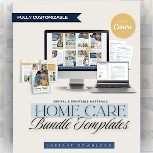 Homecare Bundle Templates, Non-Medical Operations Documents, Client and Employee Form Templates, Senior Home Care Templates, Canva Customize