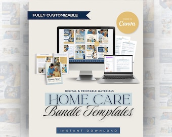 Homecare Bundle Templates, Non-Medical Operations Documents, Client and Employee Form Templates, Senior Home Care Templates, Canva Customize