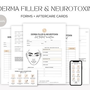 Dermal Filler, Botox, Botulinum Toxin, Konsil-Formulare, Einverständniserklärung, Nachsorge-Beratung, Kosmetikerin-Formulare, Kosmetikerin-Einnahme-Formulare, Verzichtserklärung