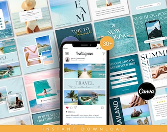 Travel Agent Instagram Reel Videos, TikTok YouTube Short Video Reels, Canva Templates, Travel Blogger Instagram Reel, Social Media Marketing