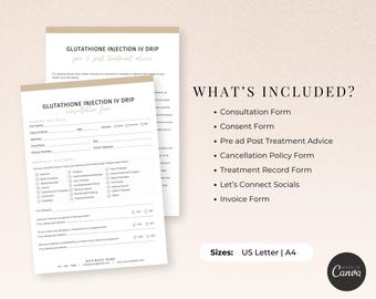 glutathione injection consent form IV Therapy Consent Form main image 0