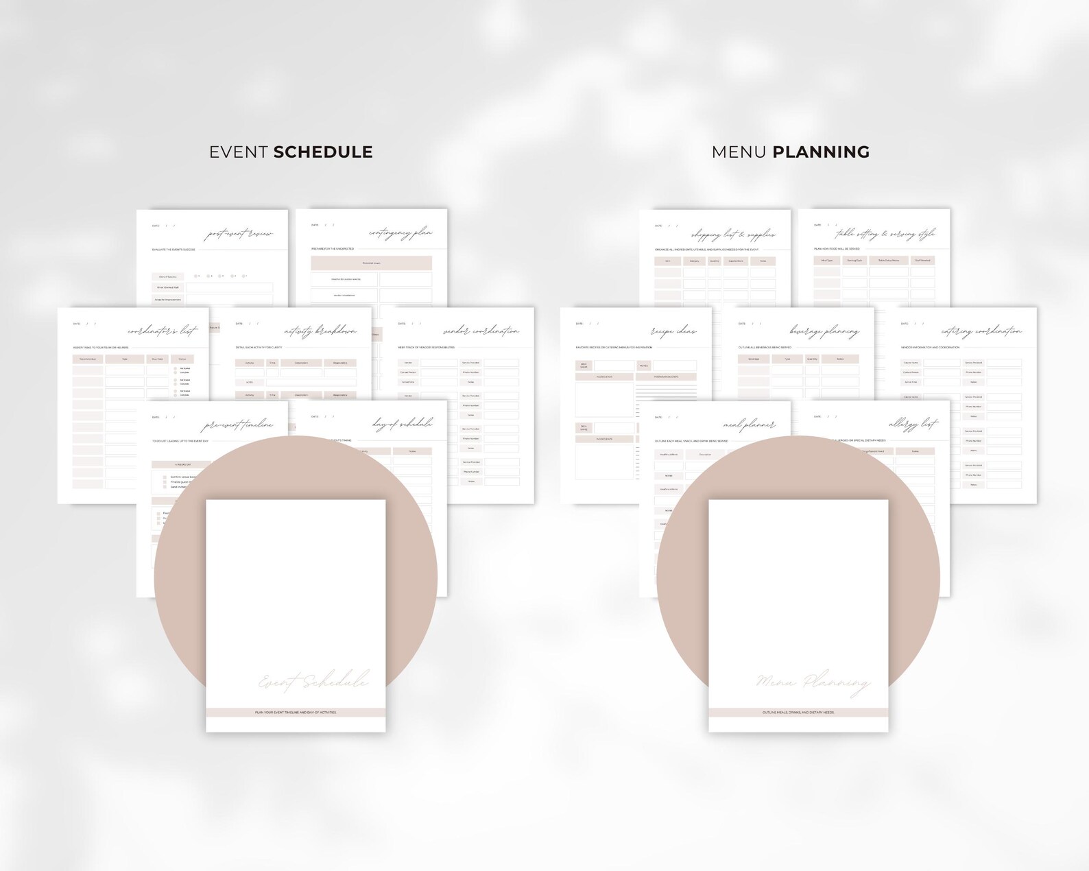 Party Planner Bundle Template, Event Planner Notebook, Party Checklist ...