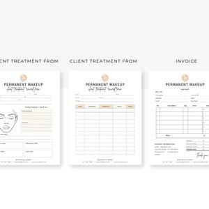 Permanent Makeup Forms | Editable PMU Consent Form Template | Printable ...