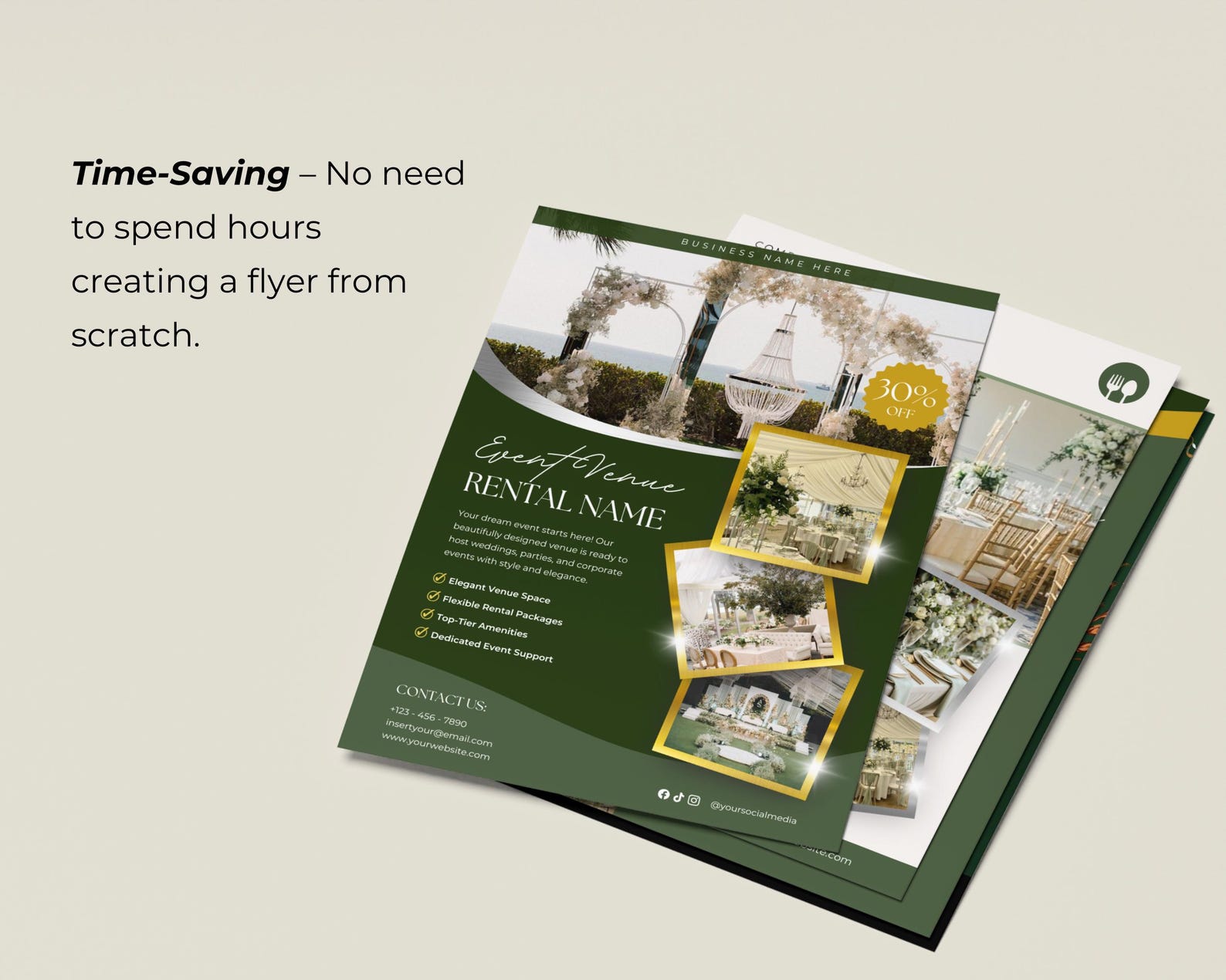 Event Venue Rental Flyer Template, Rental Flyers, Venue Rental, Venue ...