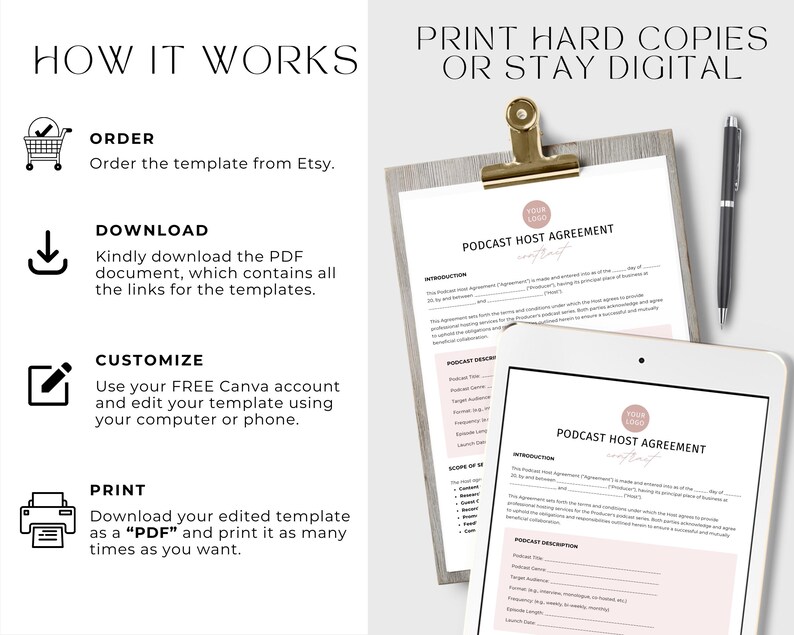 Podcast Host Agreement Template, Collaborations, Professional Episode