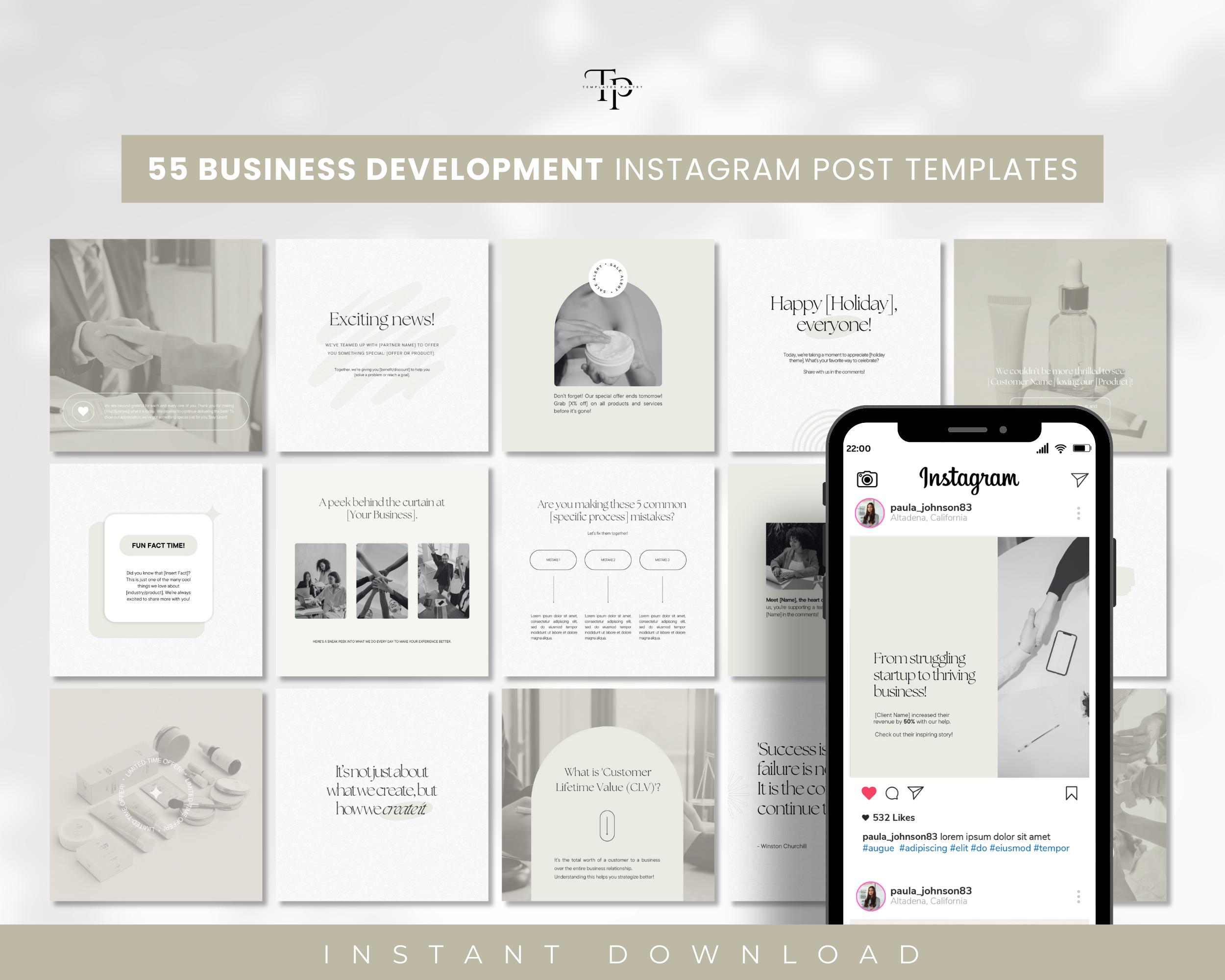 Business Development IG Posts Template, Corporate Templates, Boost Your ...