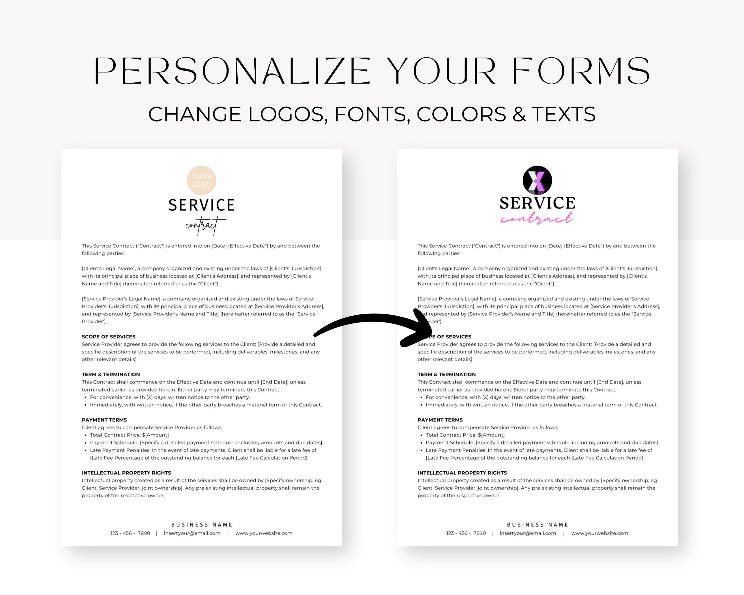 HOW TO CREATE A CONTRACT FOR SERVICES visual data 2