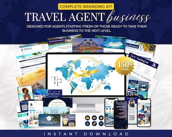 450+ Travel Agent Full Branding Kit Canva Template, Travel Agency, Travel Agent Templates, Travel Proposals, Social Media Templates, Canva