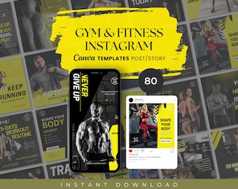 Fitness Coach Instagram Templates, Personal Trainer Social Media Posts, Health & Wellness Coach, Nutrition Coach, Fitness Posts, Gym Fitness